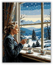  Téli Ablakrámás Elmélkedés - számfestő készlet