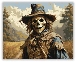  Félelmetes madárijesztő az őszi mezőn - számfestő készlet