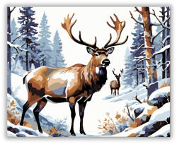  Téli Szarvasok Harmóniája - számfestő készlet
