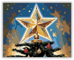  Csillagos Ünnepi Ragyogás - számfestő készlet