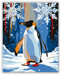  Hópehely és Pingvin Varázslata - számfestő készlet