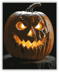  Rémisztő faragott töklámpás - számfestő készlet