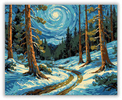  Csillagfényes Téli Erdő - számfestő készlet