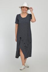 Pierino Rochie lunga A-line din tricot de vascoza cu siret la poale, bleumarin cu dungi albe S/M