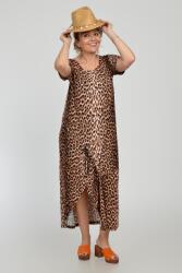 Pierino Rochie lunga A-line din tricot de vascoza cu siret la poale, imprimeu animal print S/M