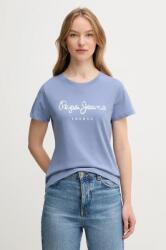 Pepe Jeans pamut póló VAL női, PL506028 - kék S
