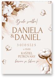 Personal Invitație de nuntă - Boho Selectați cantitatea: 31 buc - 60 buc