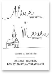 Personal Invitație de nuntă - Classic Selectați cantitatea: 31 buc - 60 buc