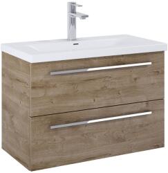 Roca Set mobilier baie (masca si lavoar cu doua sertare) Roca Kwadro Plus 80x38xH53 cm, bej (rural oak) (A852476808)