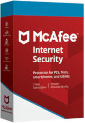 McAfee Internet Security korlátlan számú eszköz, 1 év, MIS00GNR1RDD