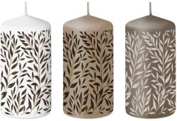  Henger Gyertya 60X120 Mm Levelek, Vegyes Színek