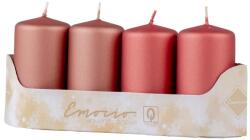 Emocio Henger 4 Db 40X75Mm Fém Matt Bordó+Bronz Vegyesen, Gyertyák