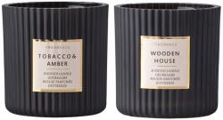  Üvegbe Töltött Illatgyertya Barázdált Mix Fekete 87X90Mm