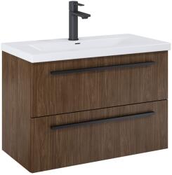 Roca Set mobilier baie (masca si lavoar cu doua sertare) Roca Kwadro Plus 80x38xH53 cm, maro (alpine walnut) (A852476540)