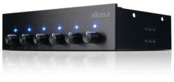 Akasa AK-FC-08BKV2 5, 25" 6 Fan controller Frontpanel Black (AK-FC-08BKV2)