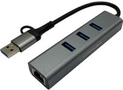 LC-Power LC POWER USB HUB LC Power LC-HUB-C-MULTI-9 - USB elosztó (LC-HUB-C-MULTI-9)