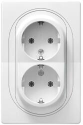 ALING-CONEL EON 2x2P+F dugalj 16A komplett fehér E604.00 (E604.00)