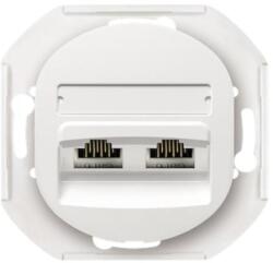 ALING-CONEL EON 2xRJ45 csatlakozó aljzat Keystone betéttel Cat6 UTP keret nélkül fehér E615.0 (E615.0)