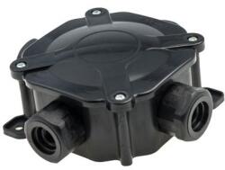 Pawbol kötődoboz 75x75 mm 4 db PG16 tömszelencével fekete IP67 A. 0035C (A.0035C)