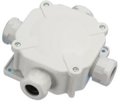 Pawbol kötődoboz 97x97 mm 4 db PG21 tömszelencével szürke IP67 A. 0036 (A.0036)