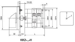 Ganz BE-KI kapcsoló, fogantyús kézikapcsoló 40A, IP65, 3P (KKE2-40-6002) (902-2002-601)