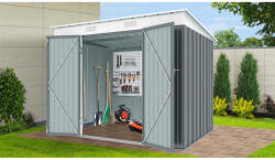 Riwall PRO PRO RMSP 6x8, fém kerti tároló, 183 x240 x180cm, 158 x 114cm-es ajtó, horganyzott acél váz, lapostető, antracit (SM-F68K-H158-A) (8595123406980)