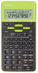 Sharp EL-531THBGR tudományos számológép, 273funkció, két soros kijelző, elemes (1xAAA), fekete-zöld (EL531THBGR)
