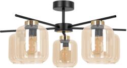 Kaja Iga lampă de tavan 5x15 W negru-auriu-chihlimbar K-5512 (K5512)