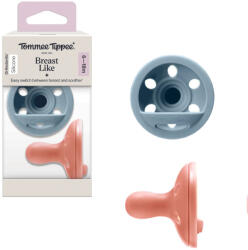 Tommee Tippee nyugtató cumi szilikon Breast-Like anyamell formájú 6-18 hó 2db színes - babamarket