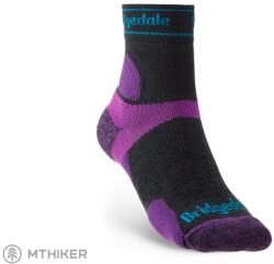 Bridgedale Trail Run UL T2 MS 3/4 CREW női zokni, charcoal/purple (L)