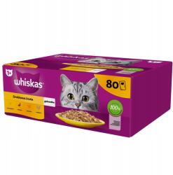 Whiskas nedves macskaeledel csirke pulyka baromfi kacsa zselében 80x85 g