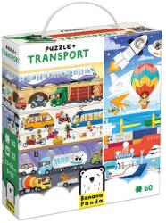 BANANA PANDA Banana Panda, Puzzle +, Transport, 4 ani+, 60+32 piese Puzzle
