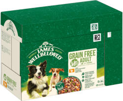 James Wellbeloved 12x90g James Wellbeloved Adult Dog Hypoallergenic pulyka zöldséggel szószban nedves kutyatáp