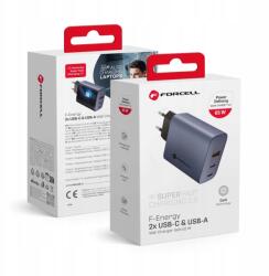 Forcell F-energy GaN VT-42B hálózati töltő 2 x Type-C Usb A Pd QC4.0 4A (5903396231452)