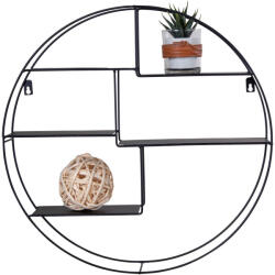 House Nordic Genk polc, fekete acél 47x10 cm (4292140) - homelux