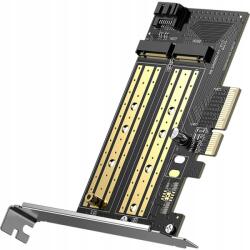 Ugreen PCIe 3.0 x4 Ugreen bővítőkártya 2 db M. 2 NVMe, M-Key B-Key SSD-hez (70504)