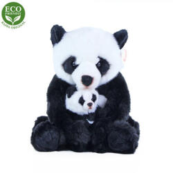 Rappa Panda de plus cu bebelus, 27 cm, ECO-FRIENDLY (991521)