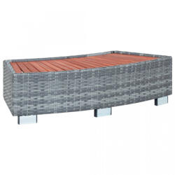 vidaXL Treaptă pentru spa, gri, 92 x 45 x 25 cm, poliratan (46461) - izocor