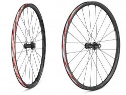Fulcrum Rapid Red 3 gravel kerékszett, tárcsafékes (Centerlock), átütőtengelyes (12x100-12x142 mm), Shimano HG 11, TL-Ready, fekete, 1740g