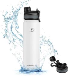 ROCKBROS Kerékpáros Termosz 650ml - Rozsdamentes, Hőtartó, Fehér fehér