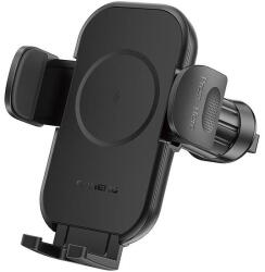 FONENG CP101 autós hűtőrács tartó 15 W-os vezeték nélküli töltővel fekete (CP101 Air Vent)