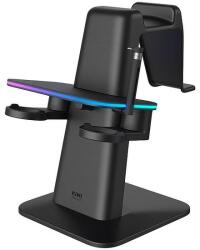 KIWI design RGB függőleges állvány Meta hivatalosan társmárka Kiwi Design QC03 Meta Quest 3/Quest 2/Quest PRO Blackhez (QC03/Black/HJT-482)