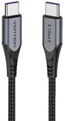 Vention USB-C - USB-C 100 W Vention TAHHF 5A 1 m USB 3.1 Gen2 4k kábel (szürke)