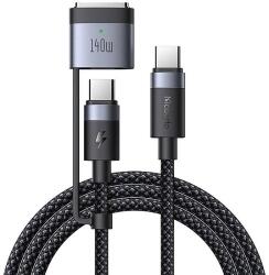 Mcdodo 2 az 1-ben USB-C - USB-C + Magsafe 3 kábel Mcdodo CA-0140, 2 m (fekete)