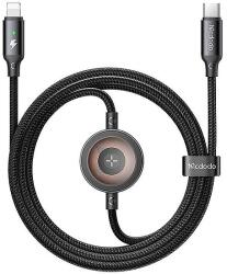 Mcdodo CA-5680 2 az 1-ben USB-C-Lightning kábel + Apple Watch töltő, 36 W, 1, 5 m