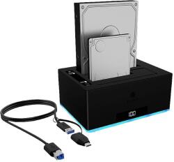 RaidSonic Dokkoló Állomás IB-127Cl-U3 USB 3.2 Gen 1 Type-B Fekete
