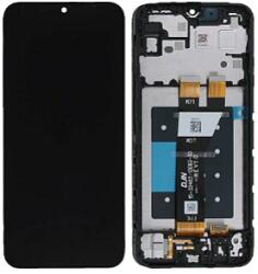 Samsung A146B Galaxy A14 5G EU-n kívüli verzió Előlap Keret+LCD Kijelző+Érintőpanel, Fekete (GH82-30658A) Gyári, Service Pack