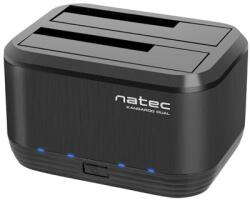 NATEC Kangaroo Dokkoló Állomás Dual USB 3.2 Gen 1 Type-A Fekete
