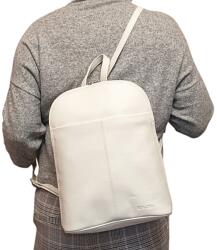 RIALTO rejtett előzsebes törtfehér bőr divathátizsák RT163327Q-10