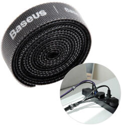 Baseus Rainbow Circle Tépőzáras Kábelrendező 1m - Fekete (ACMGT-E01)